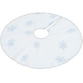 Jupon De Sapin En Polyester Brossé Flocon de neige (Angle)