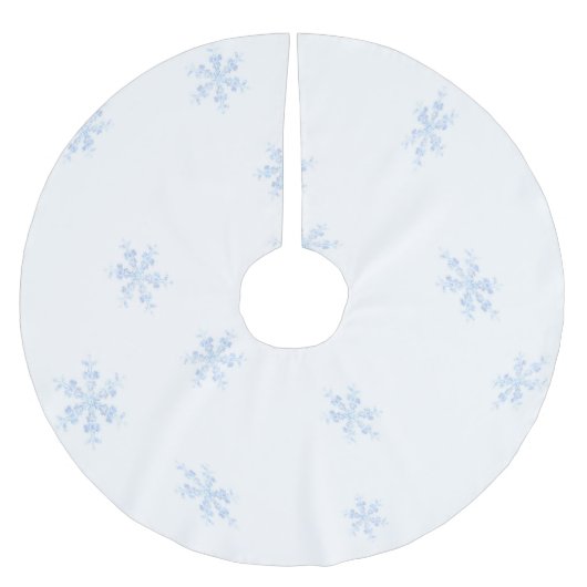 Jupon De Sapin En Polyester Brossé Flocon de neige (Devant)