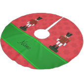 Jupon De Sapin En Polyester Brossé Flocons de neige nommés personnalisés de rouge de (Angle)