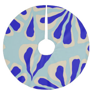 Jupon De Sapin En Polyester Brossé Floral Contemporain : Mode tendance sans couture.