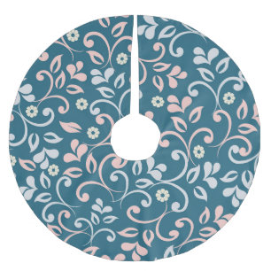 Jupon De Sapin En Polyester Brossé Floral décoratif Vintage sans couture Motif