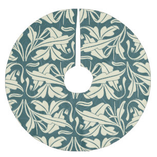 Jupon De Sapin En Polyester Brossé Floral moderne : Design Motif élégant.