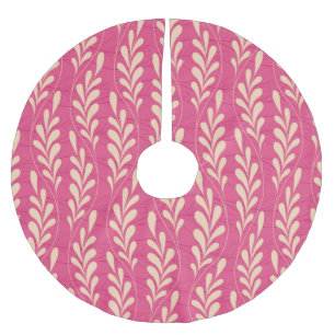 Jupon De Sapin En Polyester Brossé Floral moderne : Motif élégant.