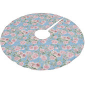Jupon De Sapin En Polyester Brossé Floral rose (Angle)
