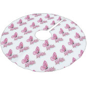 Jupon De Sapin En Polyester Brossé Flower Butterfly (Angle)