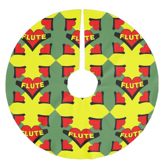 Jupon De Sapin En Polyester Brossé Flûte sur le coeur (Devant)