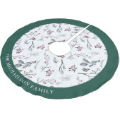 Jupon De Sapin En Polyester Brossé Foliage aquarelle personnalisé (Angle)