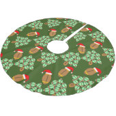 Jupon De Sapin En Polyester Brossé Football de Noël (Angle)