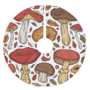 Jupon De Sapin En Polyester Brossé Forest Edibles : Vintage Wild Collection.