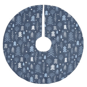 Jupon De Sapin En Polyester Brossé Forêt bleue de Noël