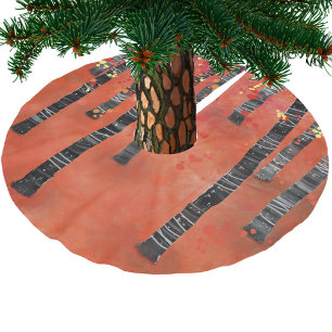 Jupon De Sapin En Polyester Brossé Forêt de Birch Tree