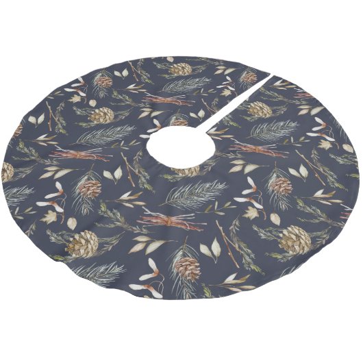 Jupon De Sapin En Polyester Brossé Forêt d'hiver : Jupe d'arbre élégante" (Angle)