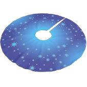 Jupon De Sapin En Polyester Brossé Formes géométriques bleues (Angle)