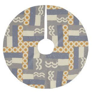 Jupon De Sapin En Polyester Brossé Formes géométriques rétro, motif moderne