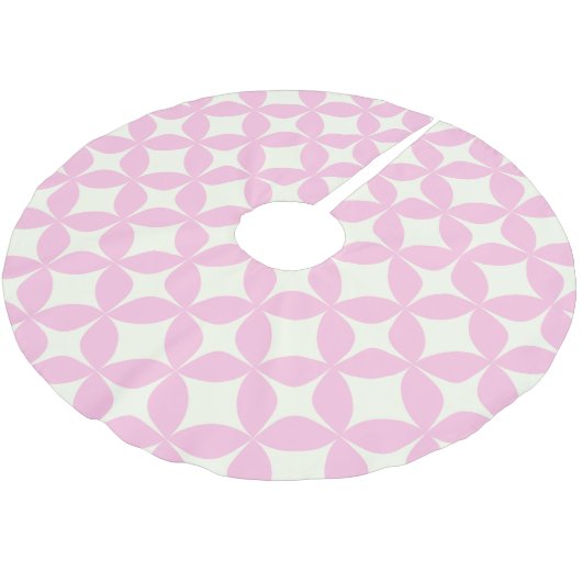 Jupon De Sapin En Polyester Brossé Formes géométriques rétro roses mignonnes Motif mo (Angle)