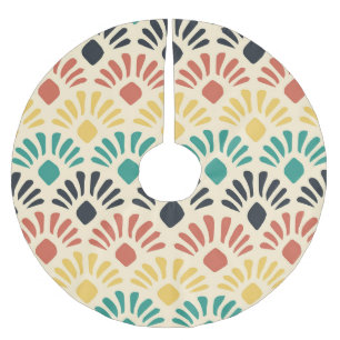 Jupon De Sapin En Polyester Brossé Formes ornementales colorées : Vintage clair