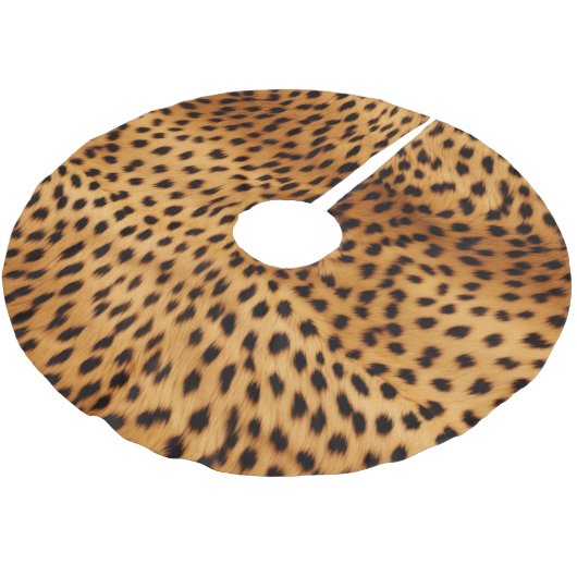 Jupon De Sapin En Polyester Brossé Fourrure animale Cheetah (Angle)