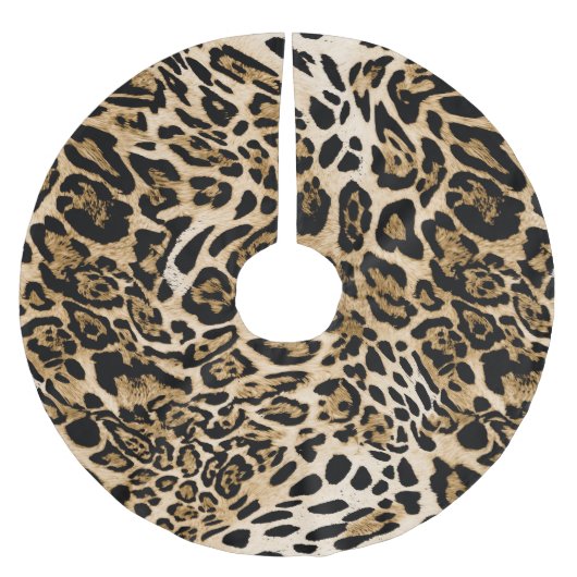Jupon De Sapin En Polyester Brossé Fourrure de léopard d'Afrique : Texture d'animal s (Devant)