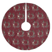 Jupon De Sapin En Polyester Brossé Frame d'or rustique Berry Pinecone Wreath Noël (Devant)