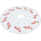 Jupon De Sapin En Polyester Brossé Fréquence Des Flamants roses (Angle)
