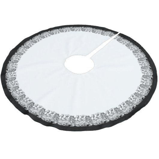 Jupon De Sapin En Polyester Brossé Frontière Danse Macabre (Angle)
