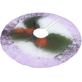 Jupon De Sapin En Polyester Brossé Frosty Purple Holly (Angle)