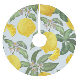 Jupon De Sapin En Polyester Brossé Fruit tropical citron Motif Vintage