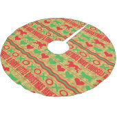 Jupon De Sapin En Polyester Brossé Fruits de Noël pour chiens et chats (Angle)