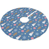 Jupon De Sapin En Polyester Brossé Fun and Fun Christmas (Angle)