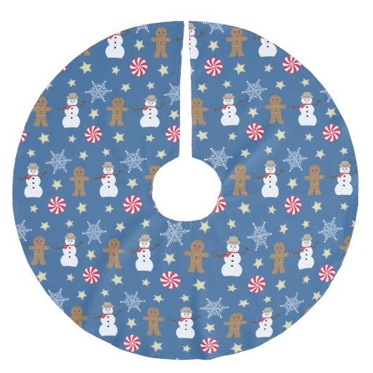 Jupon De Sapin En Polyester Brossé Fun and Fun Christmas (Devant)