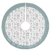 Jupon De Sapin En Polyester Brossé Fun Noël Tropical Personnalisé (Devant)