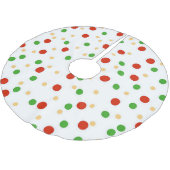 Jupon De Sapin En Polyester Brossé Fun Polka Dot Noël (Angle)