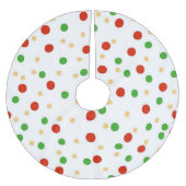 Jupon De Sapin En Polyester Brossé Fun Polka Dot Noël (Devant)
