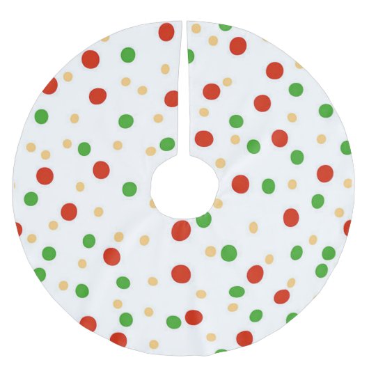 Jupon De Sapin En Polyester Brossé Fun Polka Dot Noël (Devant)