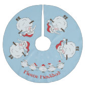 Jupon De Sapin En Polyester Brossé FUNNY Christmas Sheep Fleece Navidad (Devant)