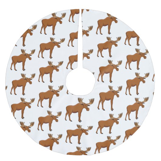 Jupon De Sapin En Polyester Brossé Funny moose (Devant)