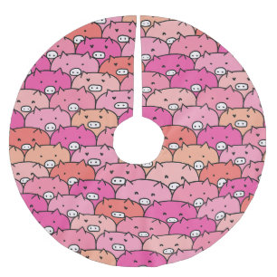 Jupon De Sapin En Polyester Brossé Funny Pig Motif