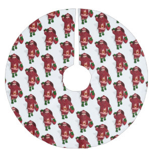 Jupon De Sapin En Polyester Brossé Funny Santa Claus Fraise Farmer
