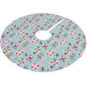 Jupon De Sapin En Polyester Brossé Funny Tropical Père Noël (Angle)