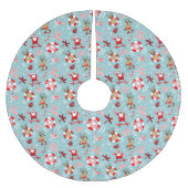 Jupon De Sapin En Polyester Brossé Funny Tropical Père Noël (Devant)