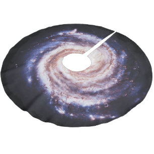 Jupon De Sapin En Polyester Brossé Galaxie de manière laiteuse