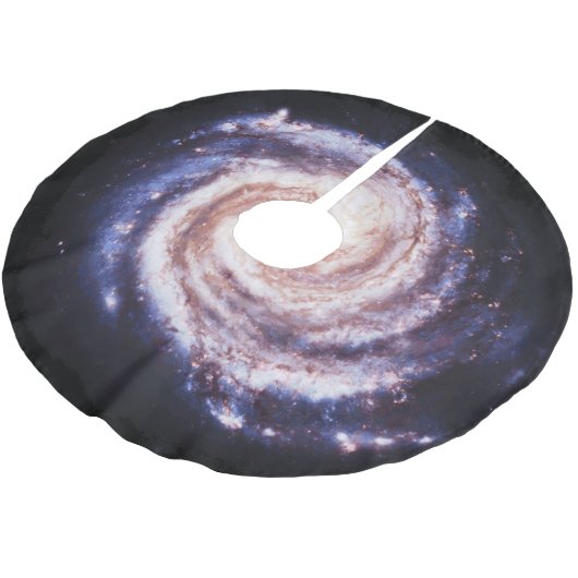 Jupon De Sapin En Polyester Brossé Galaxie de manière laiteuse (Angle)