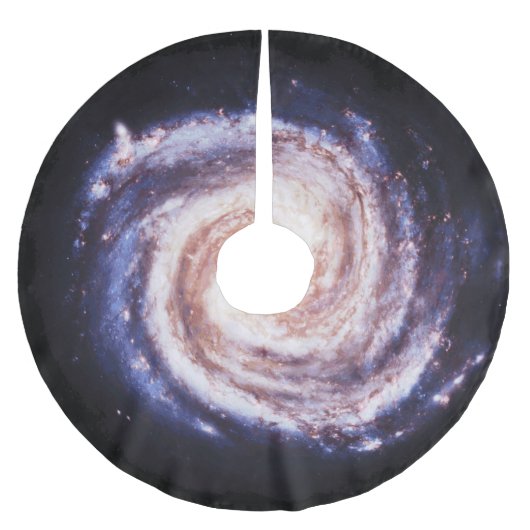 Jupon De Sapin En Polyester Brossé Galaxie de manière laiteuse (Devant)