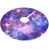 Jupon De Sapin En Polyester Brossé Galaxy Night Imprimer Design cosmique (Angle)
