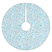 Jupon De Sapin En Polyester Brossé Galets côtiers Motif Turquoise en verre de mer (Devant)