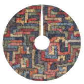 Jupon De Sapin En Polyester Brossé Géométrie brodée, texture ethnique (Devant)