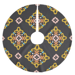 Jupon De Sapin En Polyester Brossé Géométrique Abstraite : Texture Vintage transparen