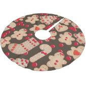 Jupon De Sapin En Polyester Brossé Gingerbread Cookies Noël (Angle)