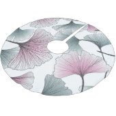 Jupon De Sapin En Polyester Brossé Gingko biloba dessiné à la main. (Angle)