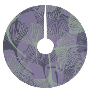 Jupon De Sapin En Polyester Brossé Gingko biloba : motif vintage abstrait.